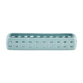 Mud Pie Woven Cracker Dish, Blue, 2" x 12"