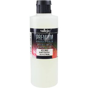 Vallejo - Premium Color Auxiliary | Matt Varnish 200 ml (6.76 fl.oz.) | Create a Clear Coat | Especially Resistant Final Protection