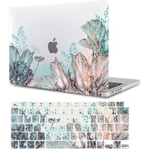 Compatible with MacBook 12 Inch Case Cover A1534 2015 2016 2017 2018 Released with Retina Display, Hard Plastic Protective Case and Keyboard Skin Bundle for MacBook Retina 12", Pink Flowers in Kuwait