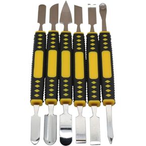 6PCS Dual Ends Metal Spudger Set, Professional Prying Opening Repair Tool Kit Suitable for iPhone IPad Tablet Mobile Phone Electronic Computer Repair Open Shell Repair Kit