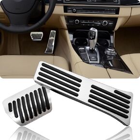 Anti-Slip Performance Foot Pedal Pads kit Compatible with BMW 3 4 5 7 Series X3 X4 X5 X6,Auto No Drilling Aluminum Brake and Gas Accelerator Pedal Covers -Model-B