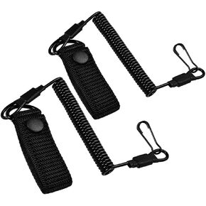 Tactical Anti-Lost Elastic Lanyard Military Spring Rope Safety Strap Gun Holders Rope for Key Ring Chain Flashlight Hunting Accessories