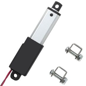 2 Inch 2" Stroke DC 12V Micro Linear Actuator 1.44lbs/6.4N Speed 6"/sec with Mounting Brackets,for Robotics, Home Automation