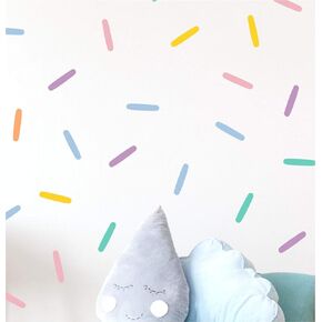 LucyLews Home Wall Decals Peel and Stick, Pastel Confetti Sprinkles Wall Decals, Removable Decals Safe on Painted Walls, Matte Finish, 1 x 5 inches Confetti, 160 Decals