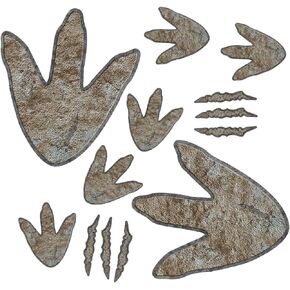 90 Pieces Dinosaur Decor Dinosaur Footprints Floor Decals Peel and Stick Dinosaur Track Stickers Removable Dinosaur Tracks Wall Decals Vinyl Footprints Wall Decal for Baby Nursery Bedroom Home Decor