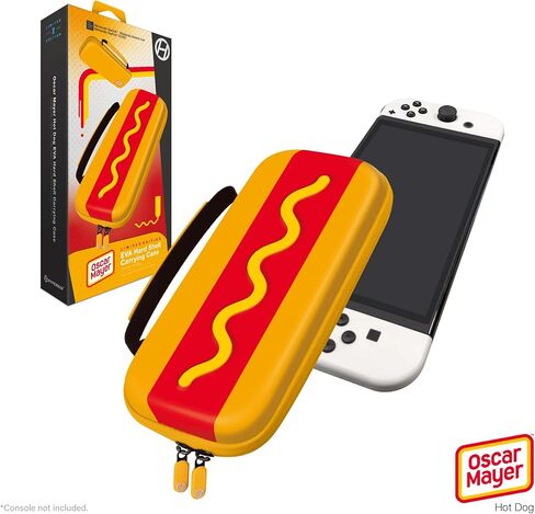 وحدة تحكم Hyperkin Limited Edition الرسمية من Oscar Mayer EVA ذات الغلاف الصلب، حقيبة حمل للسفر - مرخصة رسميًا - لطراز Nintendo Switch® OLED/Nintendo Switch Lite®/Nintendo Switch® (Hot Dog) in Saudi Arabia