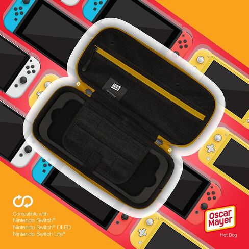 وحدة تحكم Hyperkin Limited Edition الرسمية من Oscar Mayer EVA ذات الغلاف الصلب، حقيبة حمل للسفر - مرخصة رسميًا - لطراز Nintendo Switch® OLED/Nintendo Switch Lite®/Nintendo Switch® (Hot Dog) in Saudi Arabia