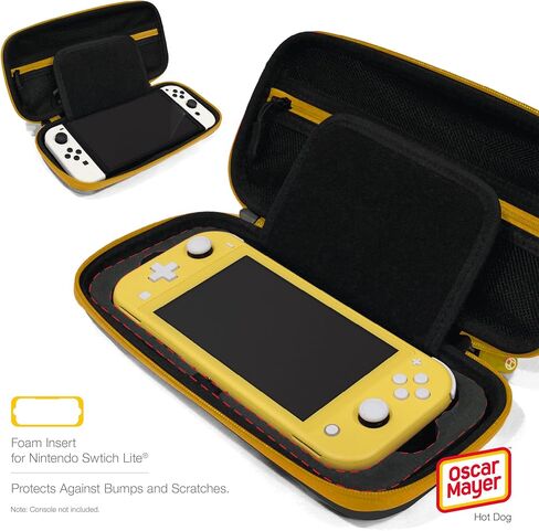 وحدة تحكم Hyperkin Limited Edition الرسمية من Oscar Mayer EVA ذات الغلاف الصلب، حقيبة حمل للسفر - مرخصة رسميًا - لطراز Nintendo Switch® OLED/Nintendo Switch Lite®/Nintendo Switch® (Hot Dog) in Saudi Arabia