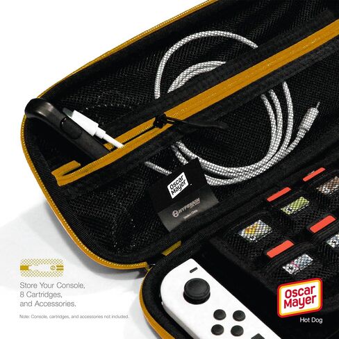 وحدة تحكم Hyperkin Limited Edition الرسمية من Oscar Mayer EVA ذات الغلاف الصلب، حقيبة حمل للسفر - مرخصة رسميًا - لطراز Nintendo Switch® OLED/Nintendo Switch Lite®/Nintendo Switch® (Hot Dog) in Saudi Arabia