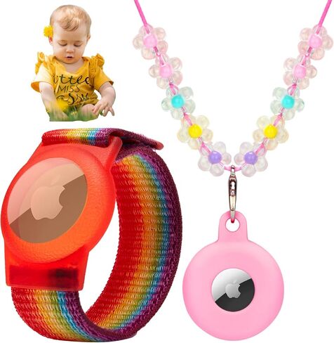 Airtag Bracelet for Kids Airtag Necklace Kids, Comfy Secure Airtag Wristband Kids Air Tag Necklace for Kids, Adults | Air Tag for Kids AirTag Watch Band in Saudi Arabia