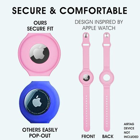 Airtag Bracelet for Kids Airtag Necklace Kids, Comfy Secure Airtag Wristband Kids Air Tag Necklace for Kids, Adults | Air Tag for Kids AirTag Watch Band in Saudi Arabia