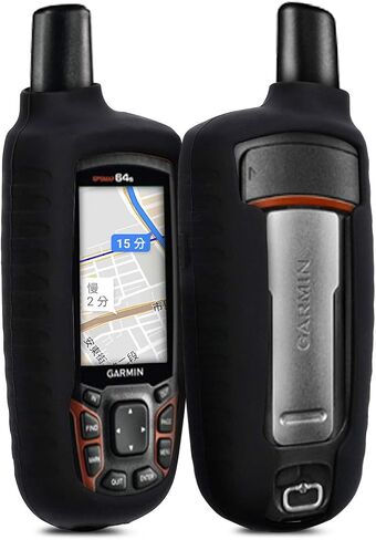 kwmobile Case Compatible with Garmin GPSMAP 64 / 64s / 64st - GPS Handset Navigation System Soft Silicone Skin Protective Cover - Black in Saudi Arabia