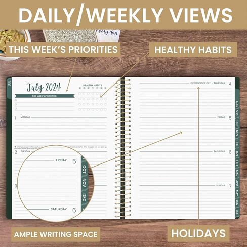 bloom daily planners 2024-2025 Academic Year Day Planner (July 2024 - July 2025) - 5.5" x 8.25" - Weekly/Monthly Agenda Organizer Book with Stickers & Bookmark - Dreams In Bloom in Saudi Arabia