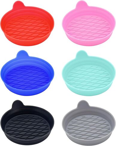 6 عبوات من قواعد الأكواب العالمية المصنوعة من السيليكون لحاملات الأكواب، قواعد أكواب مضادة للانزلاق مقاس 3.18 بوصة، ملحقات السيارة الداخلية وحامل أكواب وبطانة لزينة السيارات (6 ألوان) in Kuwait