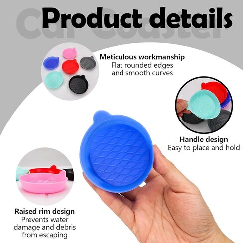 6 عبوات من قواعد الأكواب العالمية المصنوعة من السيليكون لحاملات الأكواب، قواعد أكواب مضادة للانزلاق مقاس 3.18 بوصة، ملحقات السيارة الداخلية وحامل أكواب وبطانة لزينة السيارات (6 ألوان) in Kuwait