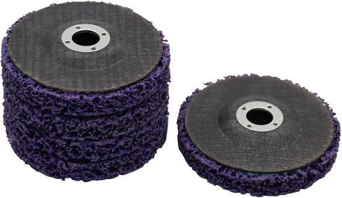 10 Pcs 4" x 5/8" Strip Discs Blue Strip Wheel for Remove Paint Clean Weld Metal Fiberglass (10pcs 4''*5/8''Purple) in Saudi Arabia