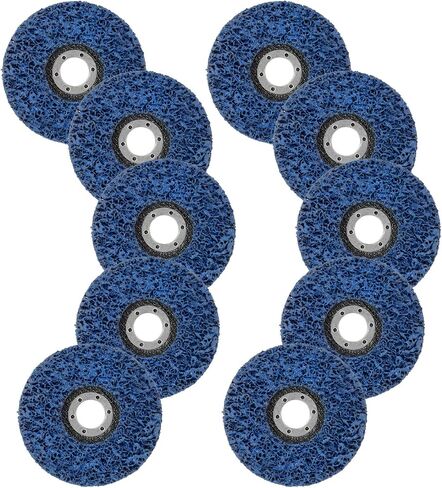 10 Pcs 4" x 5/8" Strip Discs Blue Strip Wheel for Remove Paint Clean Weld Metal Fiberglass (10pcs 4''*5/8''Purple) in Saudi Arabia