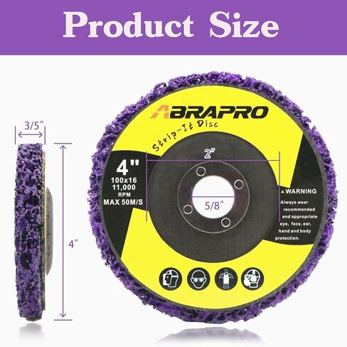 5 PCS Strip Discs 4" x 5/8" Stripping Wheel for Angle Grinder, Premium Silicon Carbide Abrasive Wheel for Clean and Remove Paint Coating Rust Welds Oxidation in Saudi Arabia