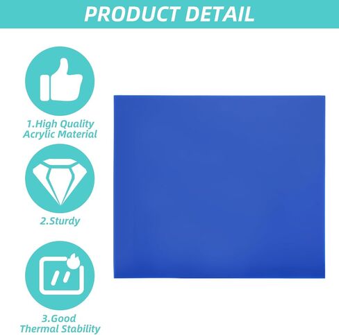 5 Pcs Blue Opaque Acrylic Sheets, 12" x 12" x 1/8" Glossy Plexiglass Sheets, Acrylic Blanks Acrylic Panel for Laser Cutting Engraving and Art Crafts Painting DIY Display in Saudi Arabia