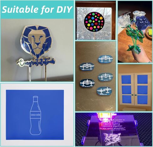 5 Pcs Blue Opaque Acrylic Sheets, 12" x 12" x 1/8" Glossy Plexiglass Sheets, Acrylic Blanks Acrylic Panel for Laser Cutting Engraving and Art Crafts Painting DIY Display in Saudi Arabia