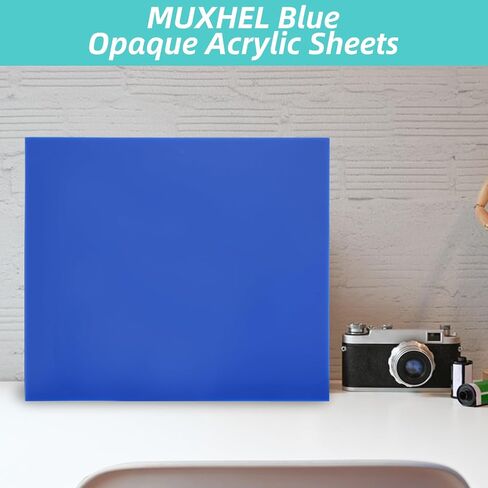 5 Pcs Blue Opaque Acrylic Sheets, 12" x 12" x 1/8" Glossy Plexiglass Sheets, Acrylic Blanks Acrylic Panel for Laser Cutting Engraving and Art Crafts Painting DIY Display in Saudi Arabia
