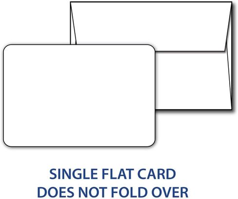 Desktop Publishing Supplies Blank White 5" X 7" Cardstock with Rounded Corners - 40 Cards with Envelopes in Saudi Arabia