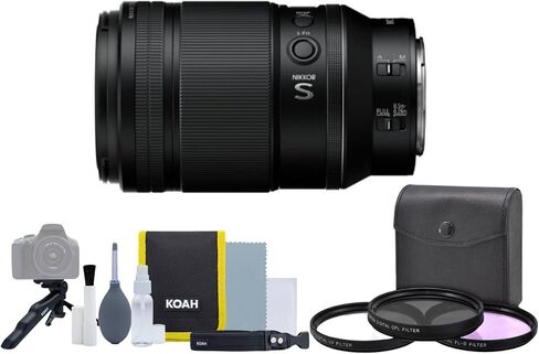 عدسة ماكرو Nikon NIKKOR Z MC مقاس 105 مم f/2.8 VR S - عدسة تصوير دقيقة مع تثبيت الصورة لكاميرات سلسلة Z مع مجموعة تنظيف التصوير الفوتوغرافي ومجموعة مرشحات رقمية (3 عناصر) in Saudi Arabia