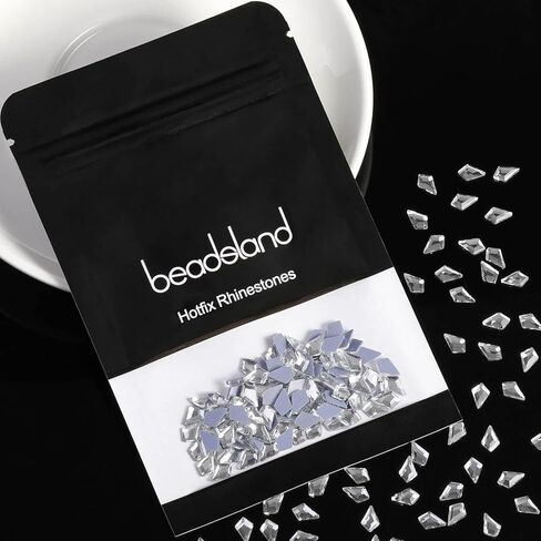 144 قطعة من أحجار الراين على شكل ألماس من Beadsland، أحجار الراين المعينية ذات الظهر المسطح، أحجار كريمة زجاجية على شكل كريستال مسطح، 6ⅹ9 مم in Kuwait