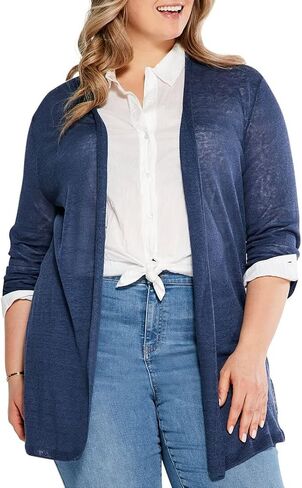 NIC+ZOE Women's Long Back of The Chair Cardigan in Saudi Arabia