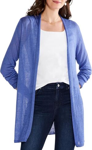 NIC+ZOE Women's Long Back of The Chair Cardigan in Saudi Arabia