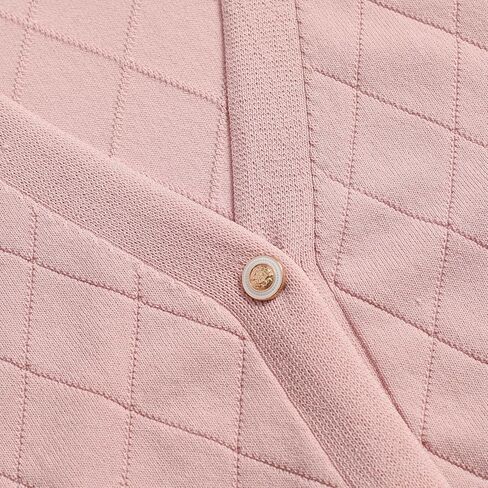 سترة نسائية ربيعية كاجوال بأكمام طويلة ومفتوحة من الأمام ورقبة على شكل حرف V وزر سترة صوفية منقوشة in Kuwait