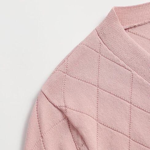 سترة نسائية ربيعية كاجوال بأكمام طويلة ومفتوحة من الأمام ورقبة على شكل حرف V وزر سترة صوفية منقوشة in Kuwait