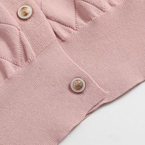 سترة نسائية ربيعية كاجوال بأكمام طويلة ومفتوحة من الأمام ورقبة على شكل حرف V وزر سترة صوفية منقوشة in Kuwait