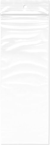 Plymor Zipper Reclosable Plastic Bags, 2 Mil with Hang-Hole, 3" x 8" (Pack of 100) in Saudi Arabia