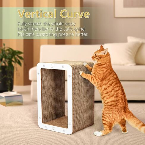 Cardboard Cat House,Vertical and Horizontal Cat Scratcher Board,Cardboard Cat Bed Suitable for Cats to Rest Cat Scratch Pad, Door Clips, Furniture Protectors from Cat Scratching in Saudi Arabia