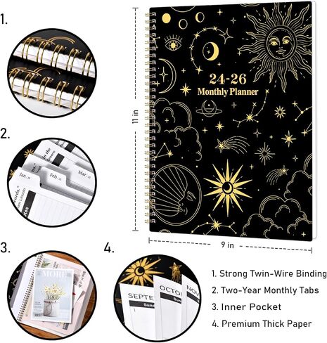 2024-2025 Student Planner - Academic School Planner 2024-2025, JUL 2024 to JUN 2025, 9'' x 11'', Weekly Lesson Planner, Planner 2024-2025 with Stickers, 3-Holes Punched in Saudi Arabia
