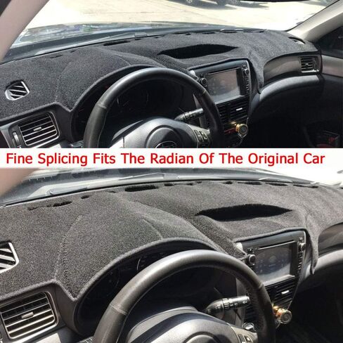 غطاء لوحة سيارة فورد فوكس 2012-2018 داش ماتس وسادة حماية الظل (سجادة ممتازة، أسود) in Kuwait