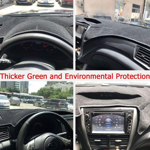 غطاء لوحة سيارة فورد فوكس 2012-2018 داش ماتس وسادة حماية الظل (سجادة ممتازة، أسود) in Kuwait