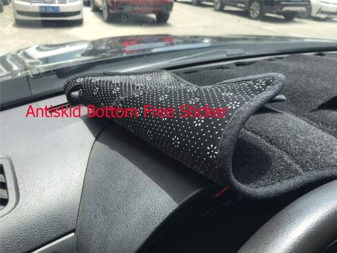 غطاء لوحة سيارة فورد فوكس 2012-2018 داش ماتس وسادة حماية الظل (سجادة ممتازة، أسود) in Kuwait