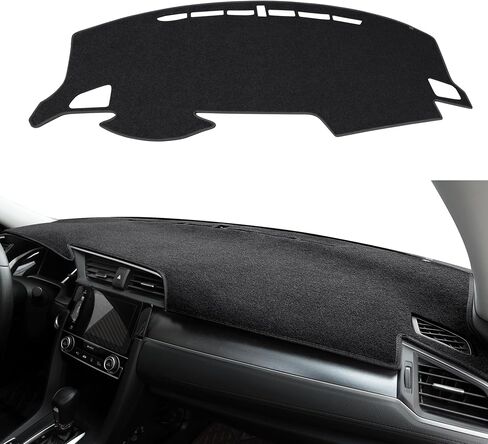 Dashboard Cover for Honda Civic 2016-2020, Non-Slip Dash Mat Dashboard Cover, Heat-Resistant Dash Cover(Black) in Saudi Arabia