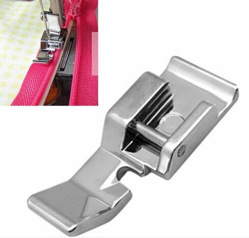 سحاب قدم يناسب جميع ماكينات الخياطة المنزلية ذات الساق المنخفضة، Brother Babylock Euro-Pro Janome Kenmore White Juki New Home Simplicity Elna Etc (قدم بسحاب جانبي واحد) in Kuwait