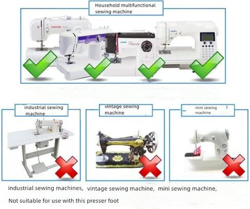 سحاب قدم يناسب جميع ماكينات الخياطة المنزلية ذات الساق المنخفضة، Brother Babylock Euro-Pro Janome Kenmore White Juki New Home Simplicity Elna Etc (قدم بسحاب جانبي واحد) in Kuwait