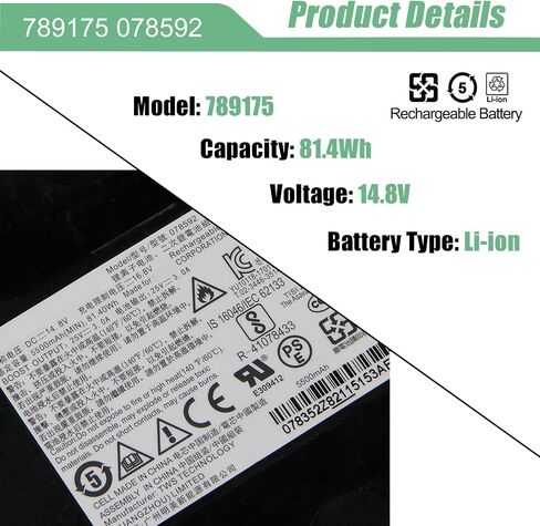 لحزمة بطارية Bose s1 pro 789175 078592 789175-0100 4INR19/66-2 14.8V 81.4Wh 5500mAh in Saudi Arabia
