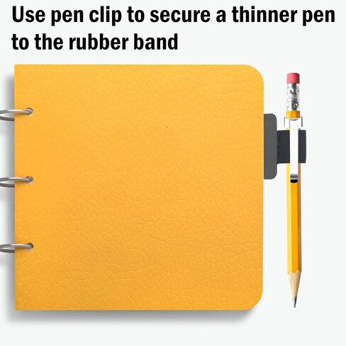 Pen Loop,Adhesive Pen Holder for Notebook with Metal Pen Clips,12 Pcs Adhesive Pencil Pen Holder Elastic Loop PU Leather Pen Holder for Journals,Calendars (8 Colors) in Saudi Arabia