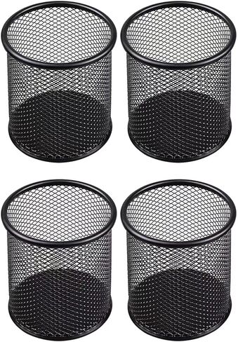 Pen Holder Mesh Pencil Holder for Desk Office Pen Organizer- Medium Sized Metal Pen Cup Pencil Cup, 4 Pack + 2 Pack Bonus, 6 Pack in Kuwait