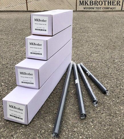 Mkbrother 2PLY 5% VLT 24" in x 30' Ft (24in x 360in) Heat & UV Block Professional Window Tint Adhesive Film Auto Car in Saudi Arabia