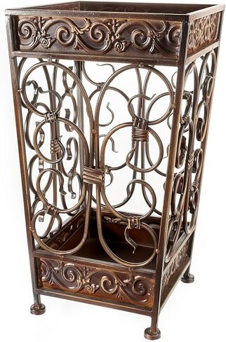 حامل مظلة معدني مربع مع صينية تنقيط قابلة للإزالة، أحمر / بني in Kuwait