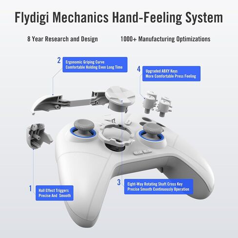 FLYDIGI Direwolf 2 PC Game Controller Hall Effect Joystick & Trigger Macros & Turbo Quick Setting Dual Vibration 800mAh Multi-Platform Controller for PC/NS/TV/Laptop/Android/IOS/Mobile Native in Kuwait