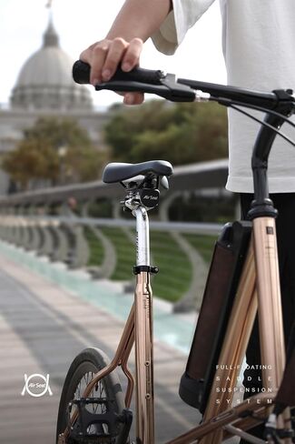 Air Seat Full-Floating Bicycle Saddle Suspension System for Road Cycling & Hybrid/Comfort Biking, Absorb Shocks Enhance Comfort for Cyclists - 80KG Silver in Saudi Arabia