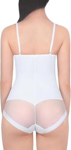 Littleforbig Shapewear for Women Tummy Control Full Body Shaper White Tulle Shapewear Seamless Camisole Bodysuits in Saudi Arabia